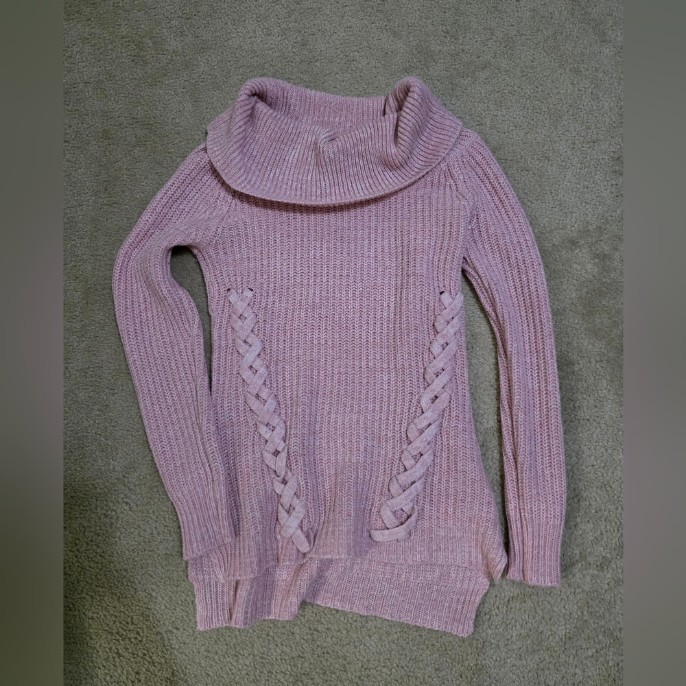 Derek Heart Cowl Neck Sweater